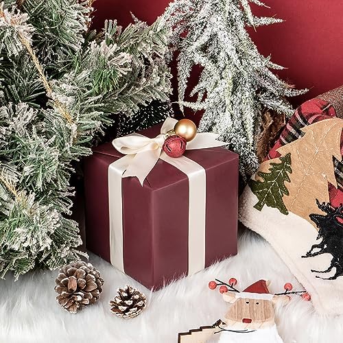 RUSPEPA 30" X 100' Burgundy Pearl Wrapping Large Paper Roll, Jumbo Roll, Wine Red Solid Color Gift Wrap Paper for Birthday, Wedding, Christmas, Shower, Congrats, Valentine's Day, Holiday Gifts - Image 4