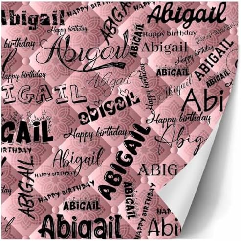 AOFUN Wrapping Paper for Boys, Men's Birthday, Valentine's Day - Personalized Name Gift Wrap, 3 Rolls 58" x 23" - Image 3