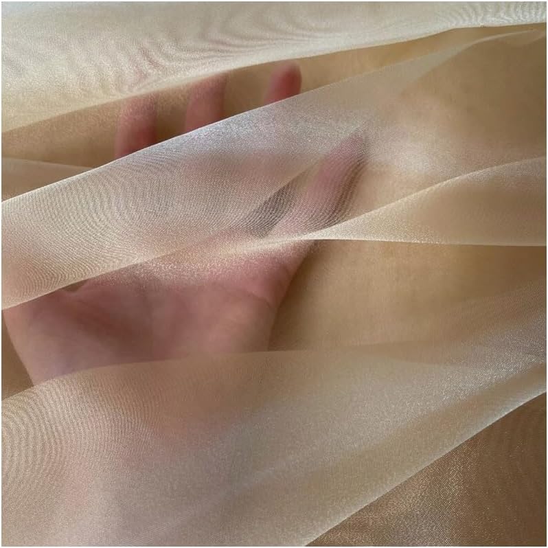 25 Yard Organza Fabric 44" Wide for Wedding Event Décor - Champagne Gold - Image 4