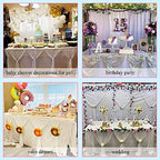 Suppromo White Tulle Table Skirts for Rectangle Tables 14ft Ruffle Tutu Table Cloth Skirt Decoration for Wedding Bridal Baby Shower Birthday Party Cake Dessert Table Decor - Image 6