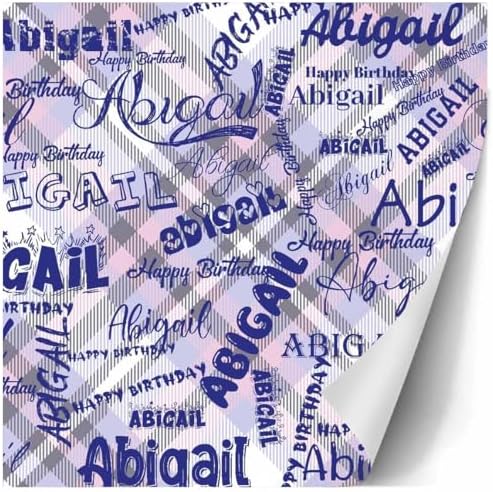 AOFUN Personalized Name Text Cute Gifts For Best Friends Mens Birthday Wrapping Paper Custom Name Text Wrapping Paper For Men Custom Wrapping Paper 3 Rolls 58" x 23" - Image 3