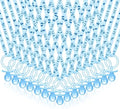 CHENGU 100 Pcs Baby Shower Pacifiers Necklace Bulk,Blue by CHENGU