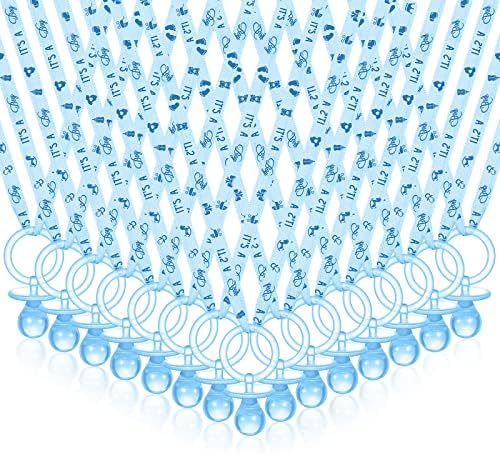 CHENGU 100 Pcs Baby Shower Pacifiers Necklace Bulk,Blue by CHENGU