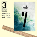 ANANYA FASHION & CRAFTS HUB Watercolor Graphic Wedding Table Number Cardss 1-100 Double Sided With Head Table For Reception Event Party Baby Shower Birthday 5x7 Inch - Image 4