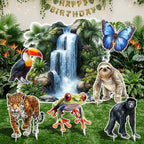 7 Pcs Rainforest Fall Decoration Large Rainforest Jungle Animals Cardboard 2026 Vbs Decor for Jungle Party Favors Safari Themed Vacation Bible School Classroom Decor Baby Shower Supplies - Image 2