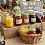 RetroPak Mini Mason Jars with Lids, 24 Pack, 3 oz Glass Honey Jars, Gold - Image 2