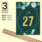 ANANYA FASHION & CRAFTS HUB Green Eucalyptus Wedding Table Number Cardss 1-100 Double Sided With Head Table For Reception Event Party Baby Shower Birthday 5x7 Inch - Image 4