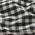 Romanstile Gingham Ruffled Tablecloth Rectangle, 60 x 120 Inch, Black - Image 5