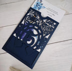 50 Quinceanera Invitations - Navy Blue Horse Laser Cut Sweet 15 Party Cards Only - Image 5