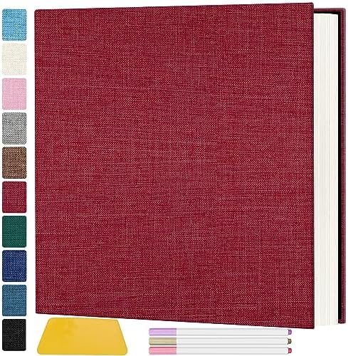 Zesthouse Large 18In Photo Album Self Adhesive 60 Pages, Scrapbook Albums with Sticky Page Holds 10x12 & 8x10 & 5X7 & 4x6 Pictures, DIY Photo Book Ideal Gift for Family Wedding Baby by Zesthouse