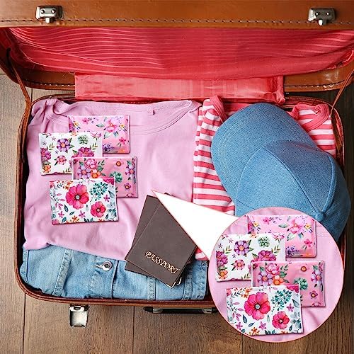 PerKoop 100 Pack Pocket Tissues Travel Slim Packs Small Facial Tissues Wallet Size Toilet Paper for Travel Guest Wedding Supplies, 4 Styles(Flower Travel) - Image 5