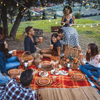 FillTouch 350 Pcs Wood Grain Disposable Plates Fall Party Supplies for 50 - Image 4