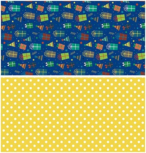WRAPAHOLIC 30 Inch Jumbo Reversible Birthday Wrapping Paper - 30 Inch X 100 Feet Jumbo Roll - Blue Happy Birthday Wrapping Paper for Party, Baby Shower and More Occasions - Image 6
