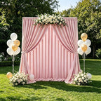 Dusty Rose Backdrop Curtains 20ftx8ft Wedding Polyester Photo Drapes - Image 2