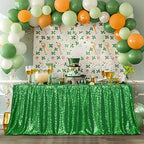 Poise3EHome Green Sequin Tablecloth 90×132 Inch Rectangle Sparkly Fabric Table Cloth for Christmas Baby Shower Birthday Party Wedding Holiday Decoration - Image 2