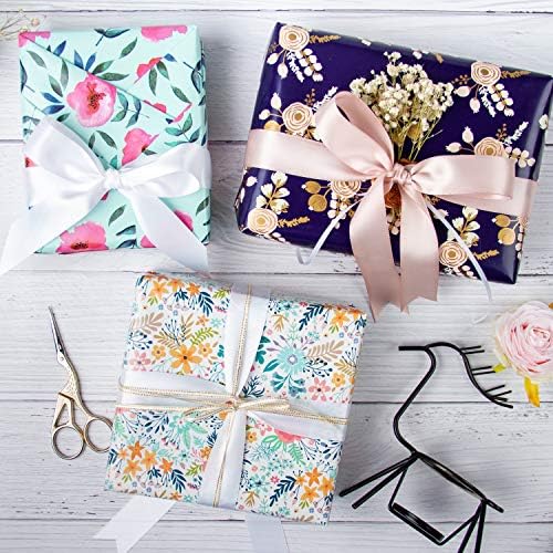 WRAPAHOLIC 30 Inch Jumbo Floral Wrapping Paper Roll - 30 Inch x 100 Feet Jumbo Roll - Spring Summer Garden Flower Design Perfect for Wedding, Bridal Shower, Birthday - Image 7