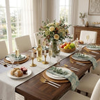 I00000 300 Pcs Gold Plastic Silverware Set, Gold Utensils with White Handle - Image 6