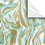 Jillson Roberts 20" x 30" Printed Gift Tissue Gift Wrapping Supplies, Marbleized Mint, 48 Folded Sheets by JillsonRoberts