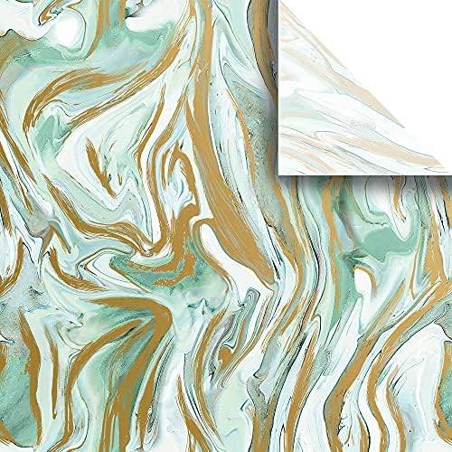 Jillson Roberts 20" x 30" Printed Gift Tissue Gift Wrapping Supplies, Marbleized Mint, 48 Folded Sheets by JillsonRoberts