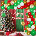 SmoothNovelty 137 Pcs Red White Blue Balloons Arch Kit Backdrop Red Green - Image 5