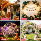 Balloon Arch Stand Metal Round Backdrop Stand Circle Balloon Arch Frame Wedding Arches 5FT for Ceremony Birthday Party Baby Shower Decoration - Image 7