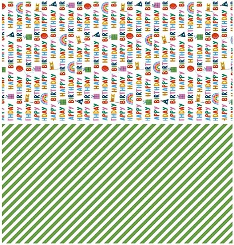 WRAPAHOLIC 30 Inch Jumbo Reversible Birthday Wrapping Paper - 30 Inch X 100 Feet Jumbo Roll - Colorful Happy Birthday Wrapping Paper for Party, Baby Shower and More Occasions - Image 6
