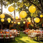 Chinese Japanese 16" Lemon Yellow Paper Lanterns Large Paper Lanterns 16-Inch 5 Packs (Yellow, 16 inch) - Image 7