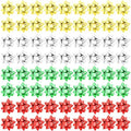 Pendant of Luck 230 Pcs Shiny Metallic Bows for Gift Wrapping, 1 in Mini Gift Wrap Bows for Christmas Decorations, Hanukkah, Birthdays, Weddings, Bridal Showers, Baby Showers Occasion (Metallic GSRG) by PendantofLuck