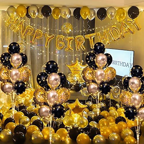 Cicicooie Balloon Centerpieces for Floor with String Light 2 Set Black Balloon Stand Kit Holder Decoration for Wedding Adult Birthday Party Men Bachelor Party - Image 5