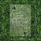 Andaz Press Custom Large Baby Welcome Sign, 16" x 24", Fall Greenery Personalized Acrylic Sign for Sprinkle or Shower, Gender-Neutral Decoration - Image 4