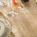 Poise3EHome Champagne Sequin Tablecloth 90×132 Inch Rectangle Sparkly Fabric Table Cloth for Birthday Wedding Party Christmas Holiday Baby Shower Decoration - Image 7