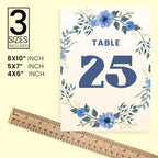 ANANYA FASHION & CRAFTS HUB Spring Blue Flower Wedding Table Number Cardss 1-100 Double Sided With Head Table For Reception Event Party Baby Shower Birthday 5x7 Inch - Image 4