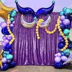 Purple Sequin Backdrop 8ft x 8ft Glitter Party Backdrop Curtains - Image 4