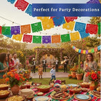 Papel Picado Banner 5-pk - Mexican Party Banners - Fiesta Party Decorations - Image 4