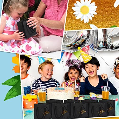 Zhehao 50 Pack Mini Gift Bags Bulk with Handles and Tags,Black - Image 6