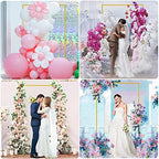 Fomcet Square Backdrop Stand Metal Gold 6.6FT x 4FT Wedding Arch Stand - Image 6