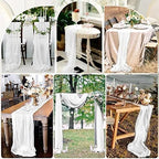 10 Pack Cheesecloth Table Runner 35 x 120 Inch, White - Image 5