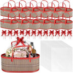 Reallnaive 12 Sets Empty Baskets for Gift to Fill Large Woven Basket by Reallnaive