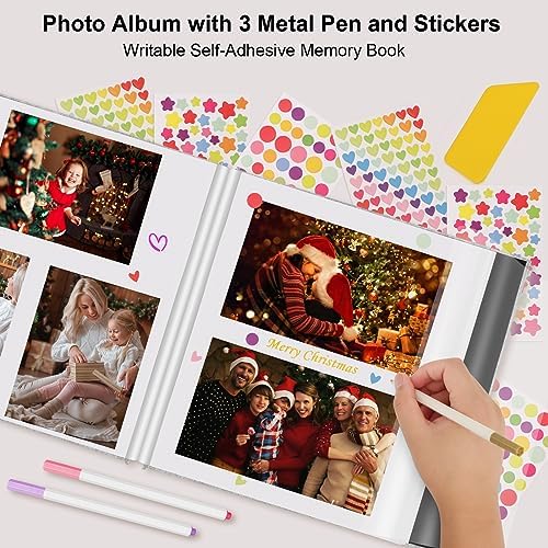Zesthouse Large 18In Photo Album Self Adhesive 60 Pages, Scrapbook Albums with Sticky Page Holds 10x12 & 8x10 & 5X7 & 4x6 Pictures, DIY Photo Book Ideal Gift for Family Wedding Baby - Image 4