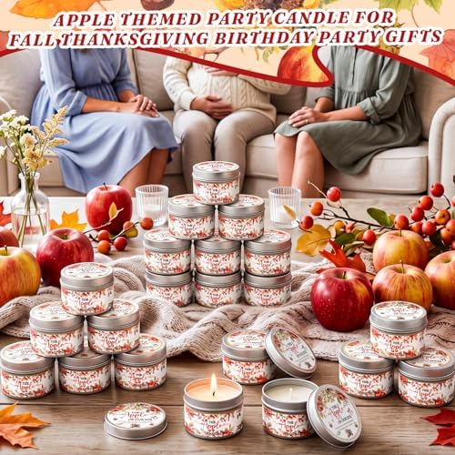 WILLBOND 12 Pcs The Apple of Our Eye Baby Shower Candle Favor Fruit Scented - Image 6