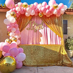 Gold Sequin Backdrop Drapes 4 Panels 2FTx8FT Glitter Backdrop Curtains - Image 4