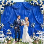 8 Panels Royal Blue Backdrop Curtain for Wedding Parties Wrinkle Free Blue Photo Curtains Backdrop Drapes Fabric Decoration for Birthday Party Baby Shower 40ft(W) x 10ft(H) - Image 3