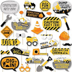 Big Dot of Happiness Funny Dig It - Construction Party Zone - Baby Shower or Birthday Party Photo Booth Props Kit - 30 Ct by BigDotofHappiness