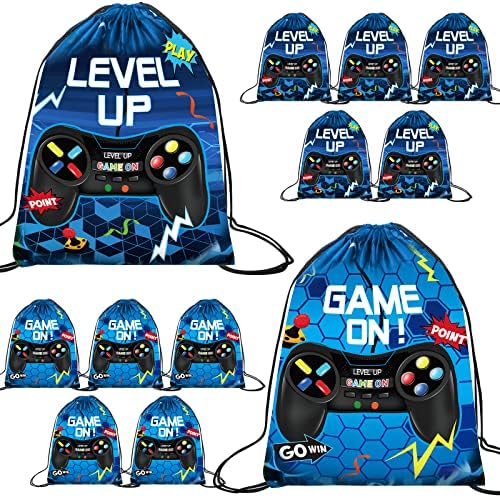 Roowest 36 Pcs Video Game Party Favor Bags for Kids, Blue by Roowest