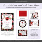 30 Custom Baby Shower Invitations with Envelopes – Personalized Little Lady Red Ladybug 5x7 Invite Set | Fully Customizable, Proof Included, Customizable Kit of Matching Thank You Cards, Stickers & Diaper Raffle Tickets | Made in USA - Image 6