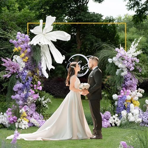 Wokceer Square Wedding Arch Backdrop Stand Gold Metal Arch 7.2FT x 7.2FT - Image 5
