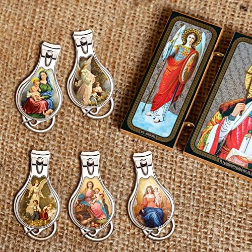 Karenhi 50 Set Baptism Party Favors for Guests Angel Keychain with Nail Clipper and Bottle Opener Baptism Favors Souvenirs Gifts with Thank You Tag Organza Bags for Baby Shower Birthday Party - Image 3