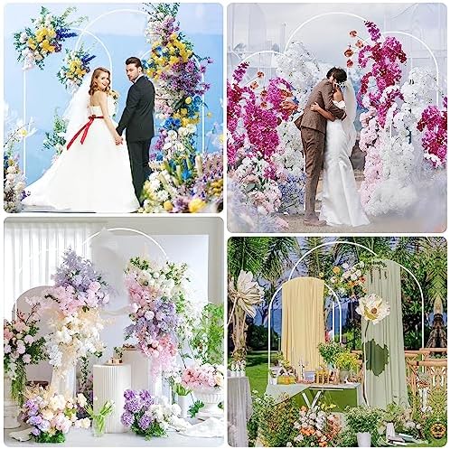 Wokceer Wedding Arch Backdrop Stand 7.2FT,6.6FT,6FT White Metal Arch Stand - Image 6