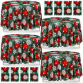 Ganeen 12 Pcs Christmas Snowflake Round Tablecloth 84" Red White Plastic by Ganeen