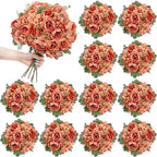 12 Bundles Peonies Artificial Flowers & Pack of 4 Baby Shower Centerpieces for Tables - Image 2